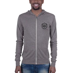 Trust your Barber Bro Bella + Canvas 3939 Unisex Triblend Lightweight Zip Hoodie with Tear Away Label