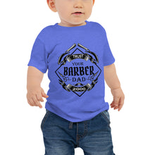 Load image into Gallery viewer, Trust your Barber Dad Bella + Canvas 3001B Baby Jersey Short Sleeve Tee with Tear Away Label